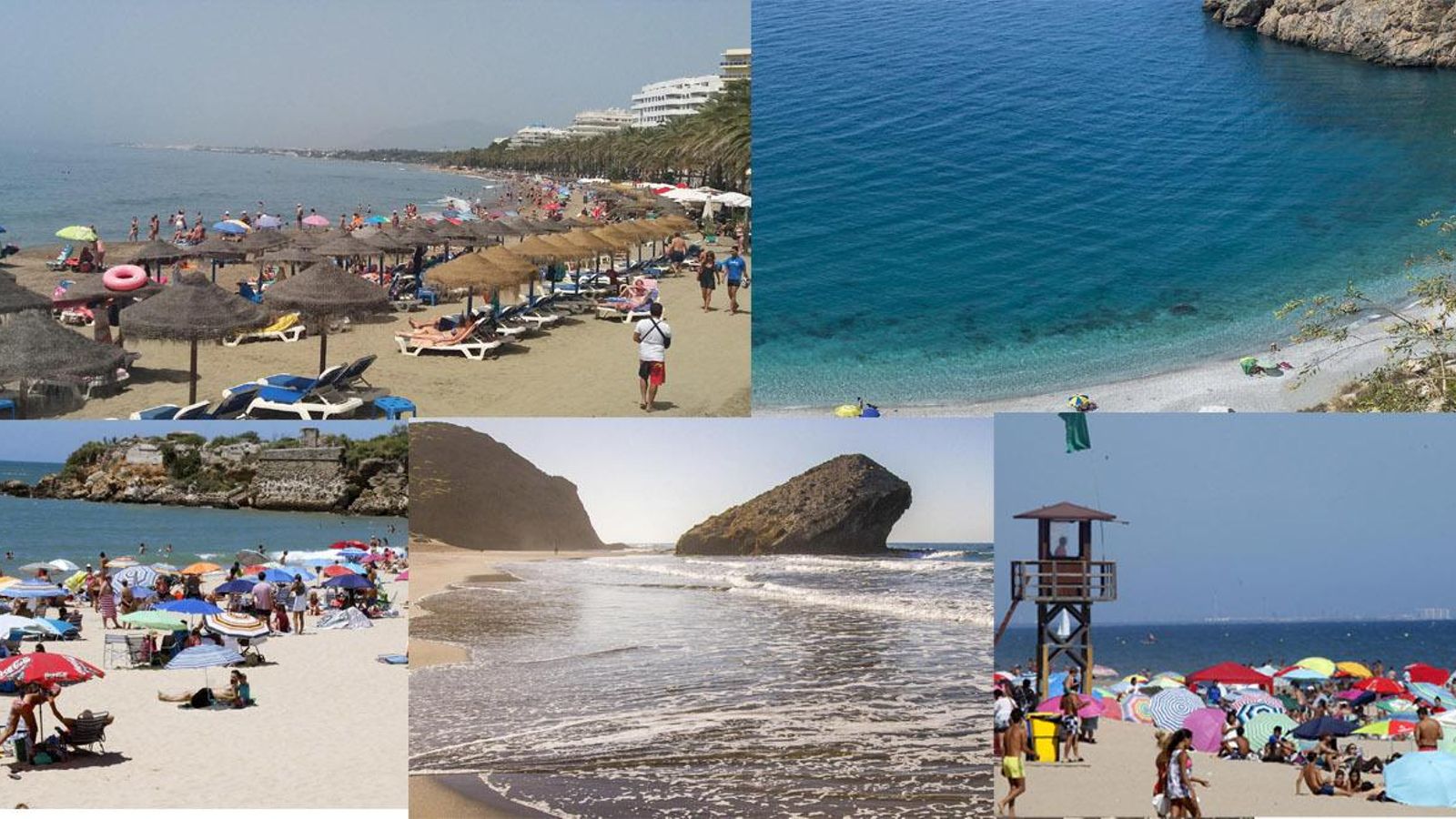 Algunas de las playas del litoral andaluz