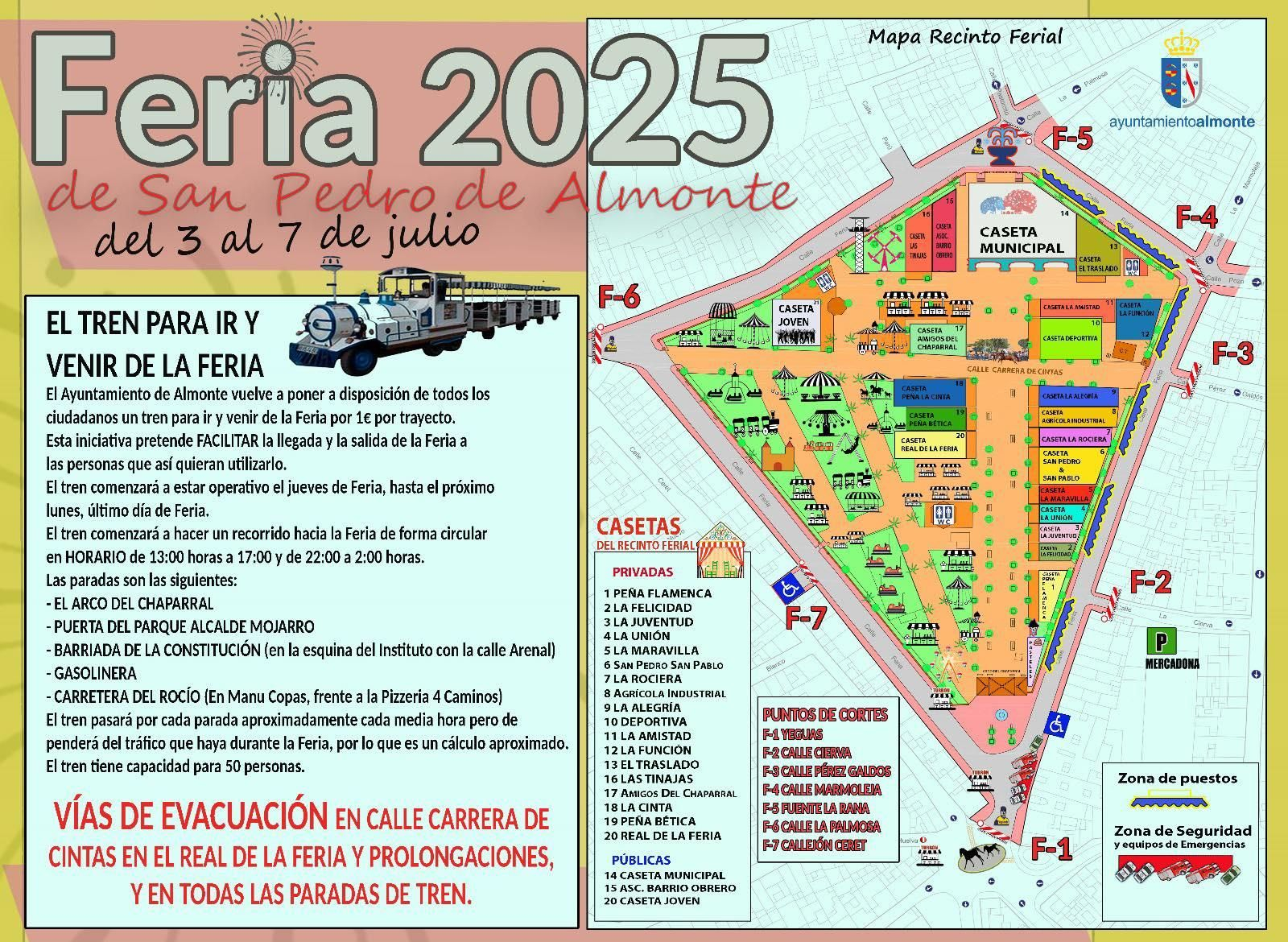 Tren y mapa del recinto ferial Tren y mapa del recinto ferial