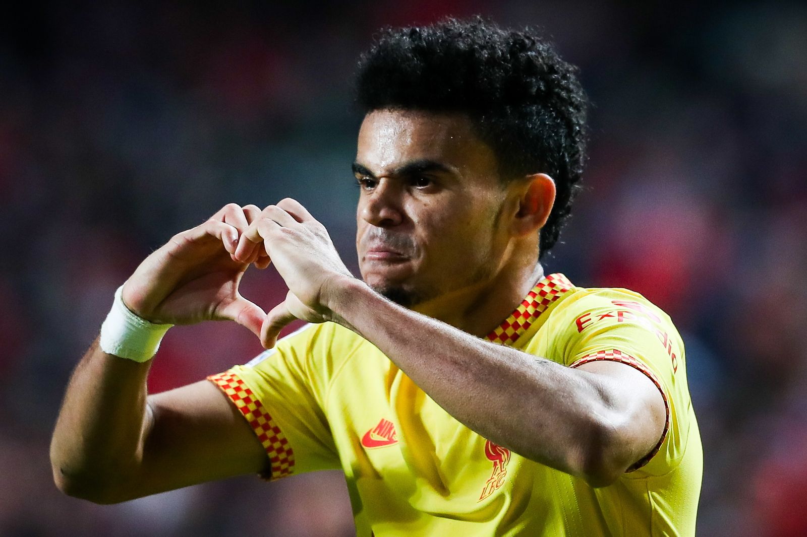 Luis Díaz celebra uno de los goles del Liverpool