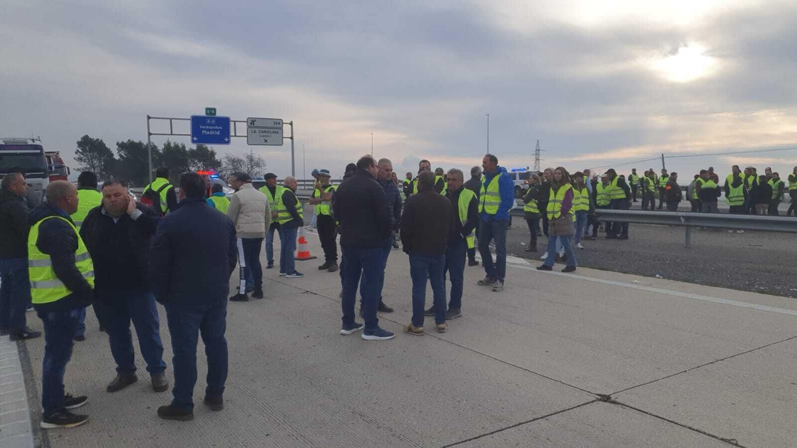 Corte de la A-44 a la altura de La Carolina.