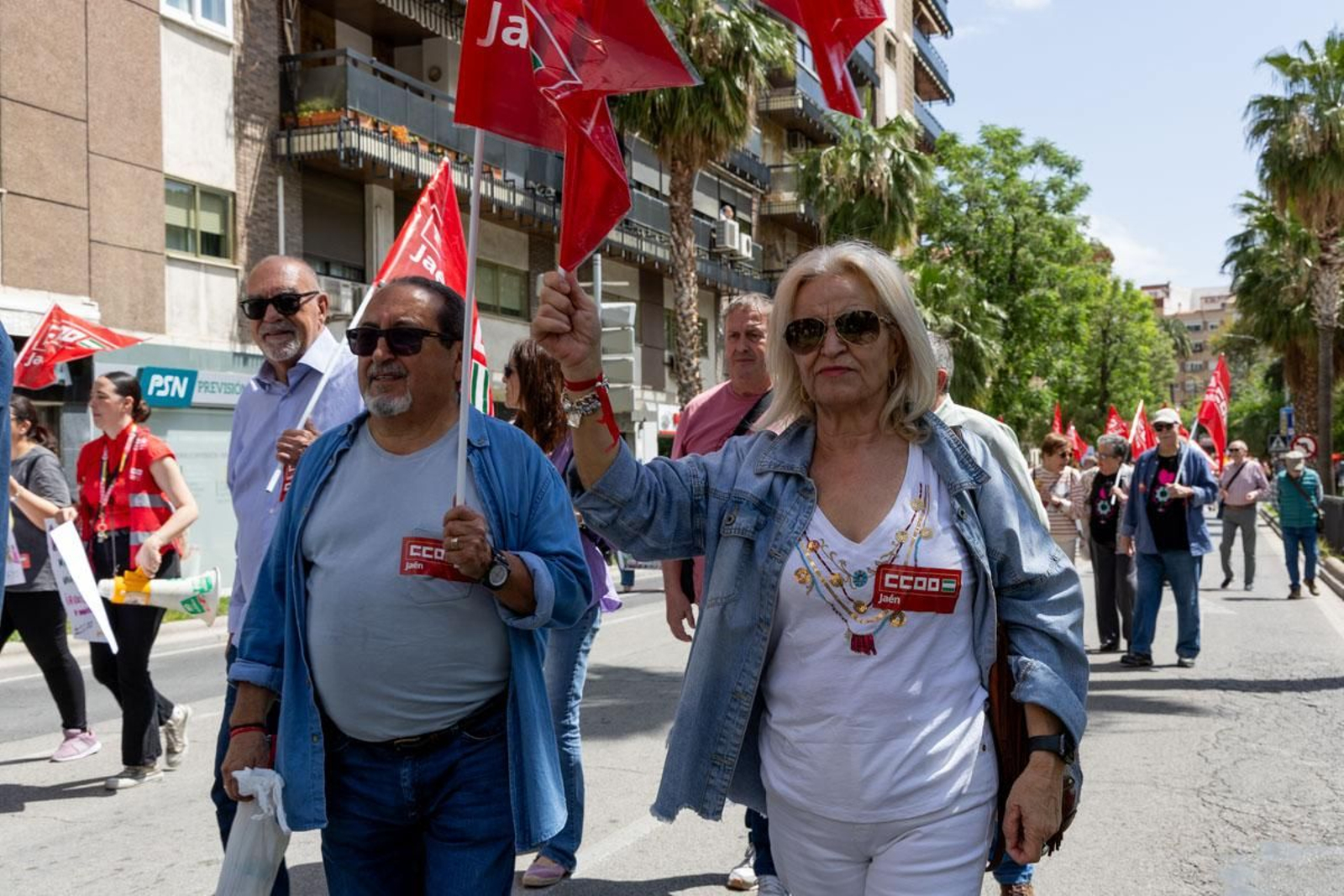 Manifestación convocada por el 1º de Mayo