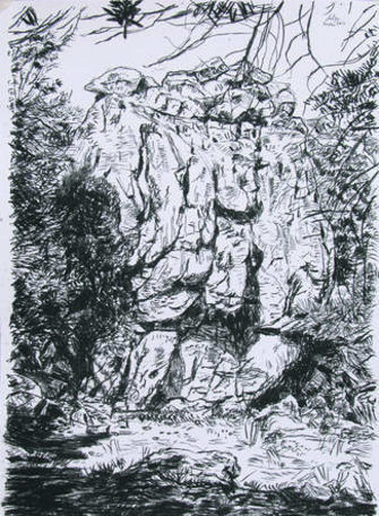 Dos de los dibujos que David López Panea expone en Neilson Gallery.