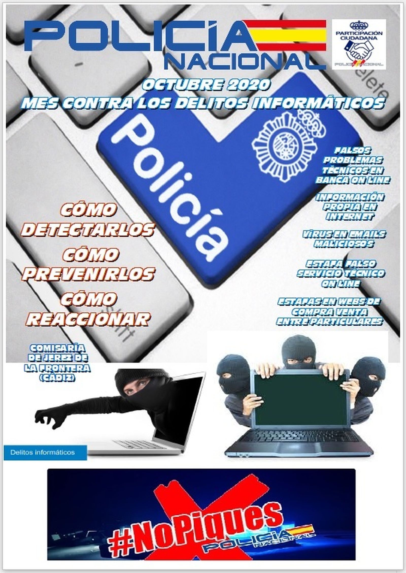 Imagen de la campaña sobre internet seguro de la Policía Nacional