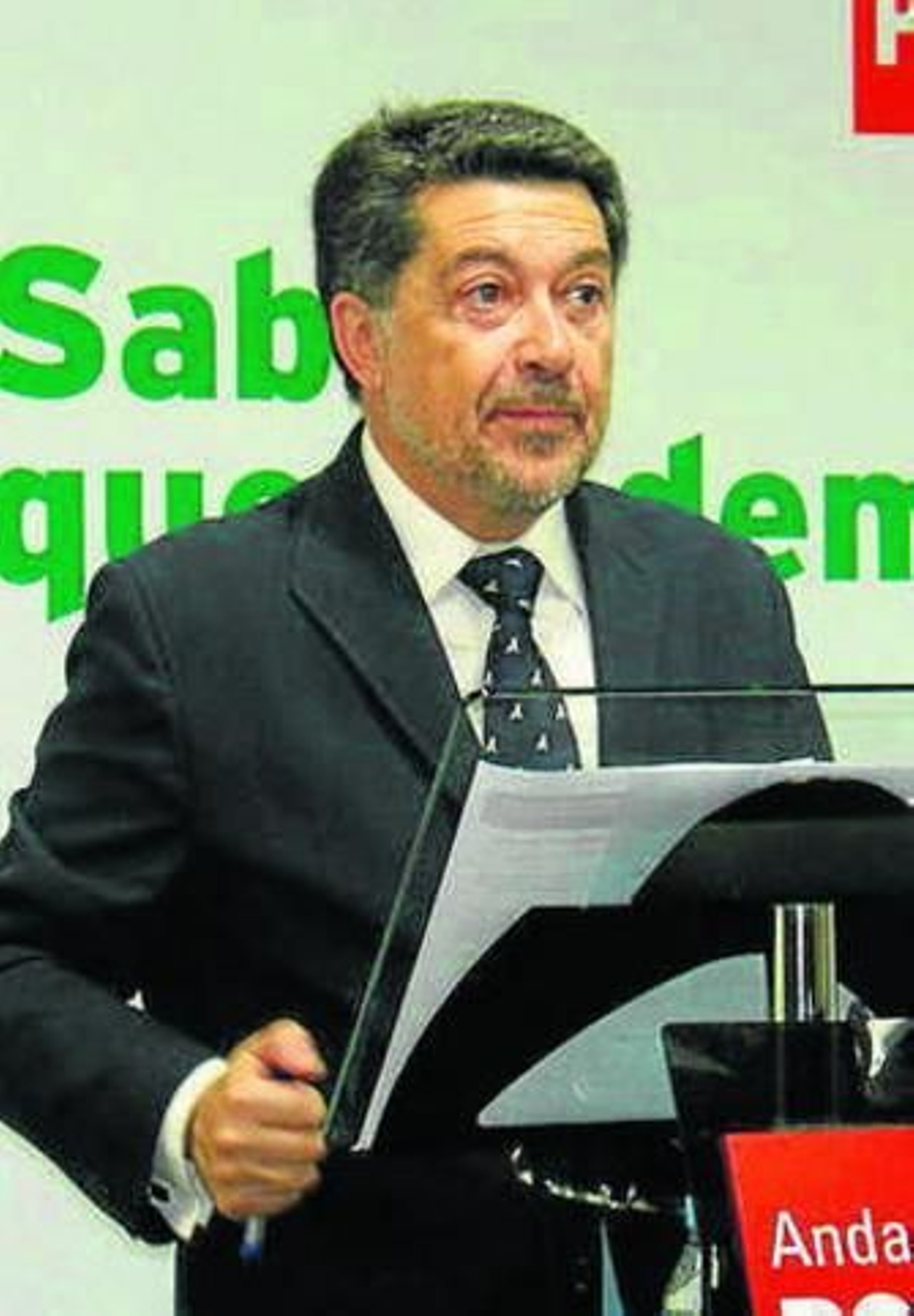 Javier Barrero ayer en el PSOE.