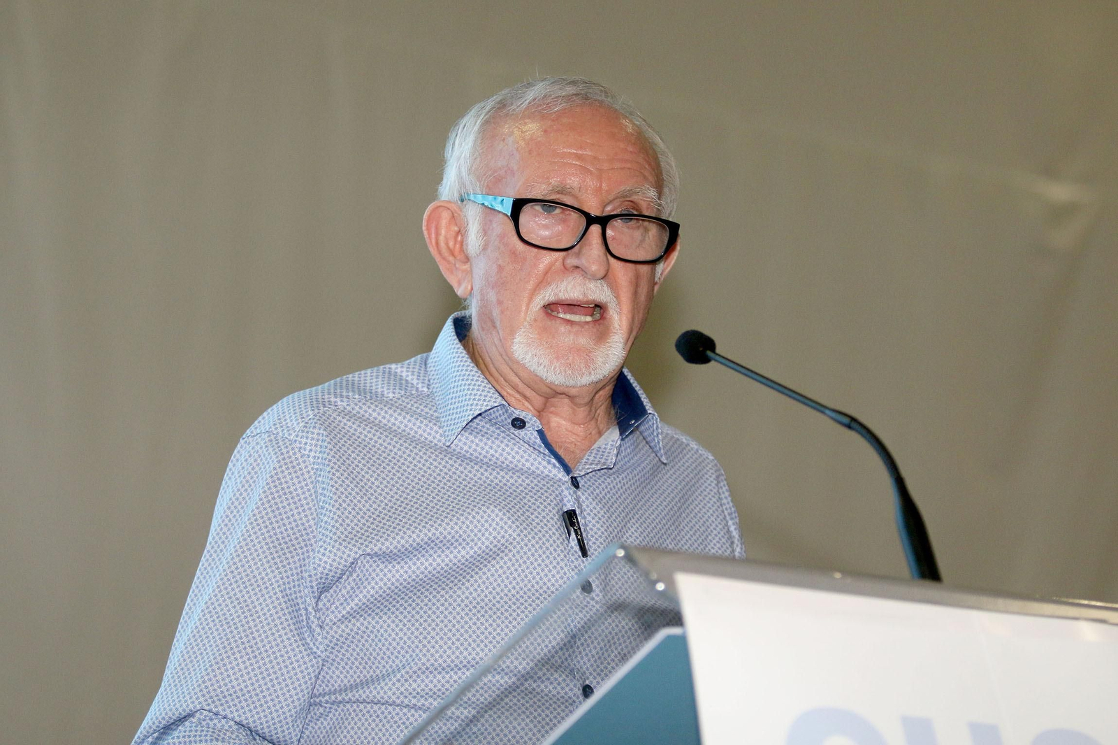 Antonio López Úbeda, presidente de la CUCN, durante un evento anterior en torno al agua en la Comarca de Níjar.