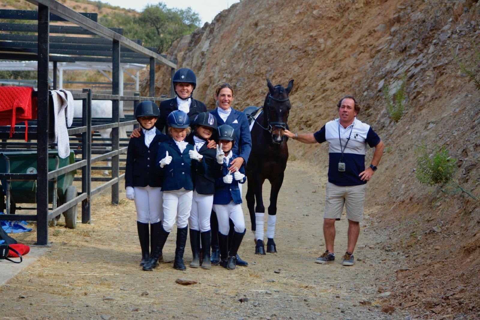Los participantes del Dressage, en Marbella