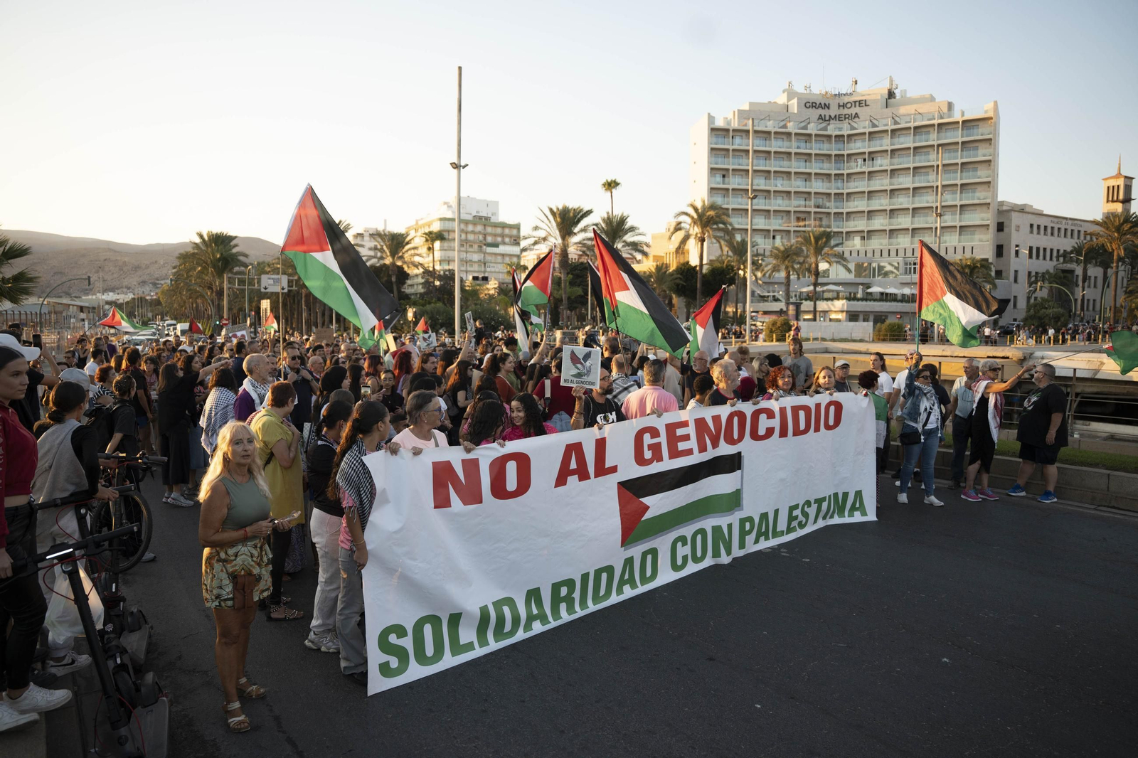 Manifestación convocada por la Plataforma Almería por Palestina
