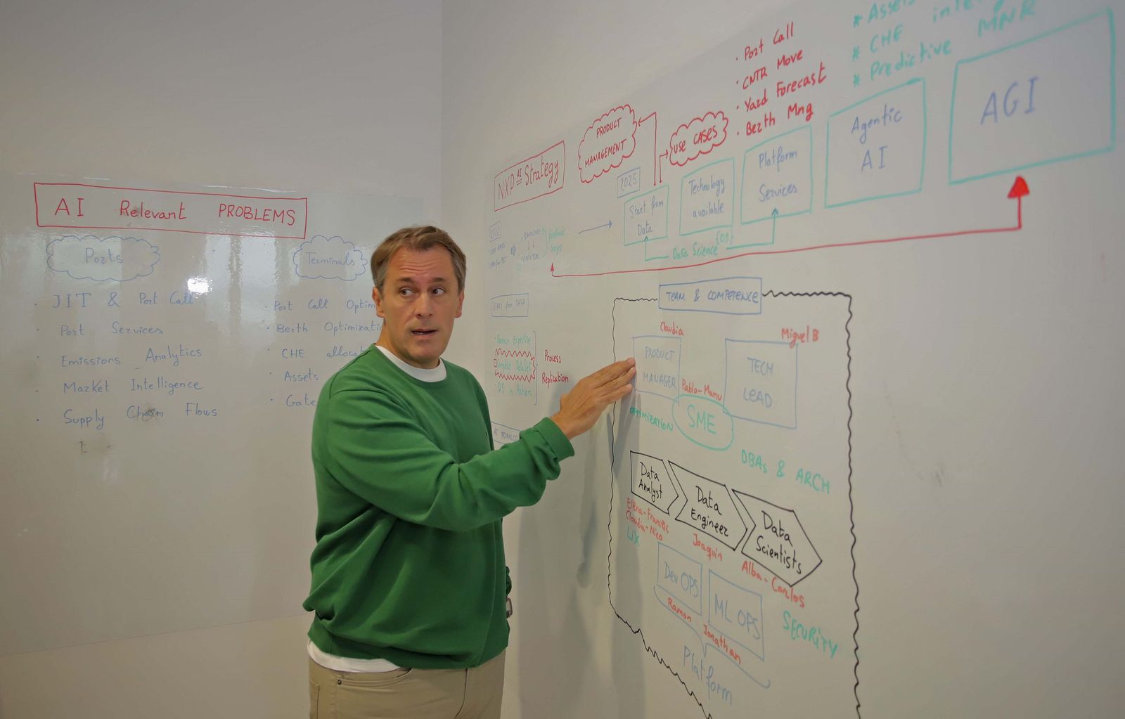 Óscar Pernía, director técnico de NextPort, durante la entrevista.