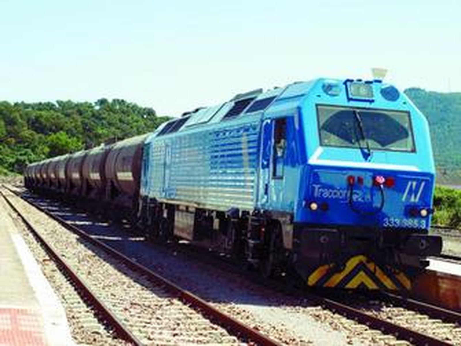 Convoy de Tracción Rail que recorrerá cinco veces por semana el trayecto entre Huelva y Valdetorres.