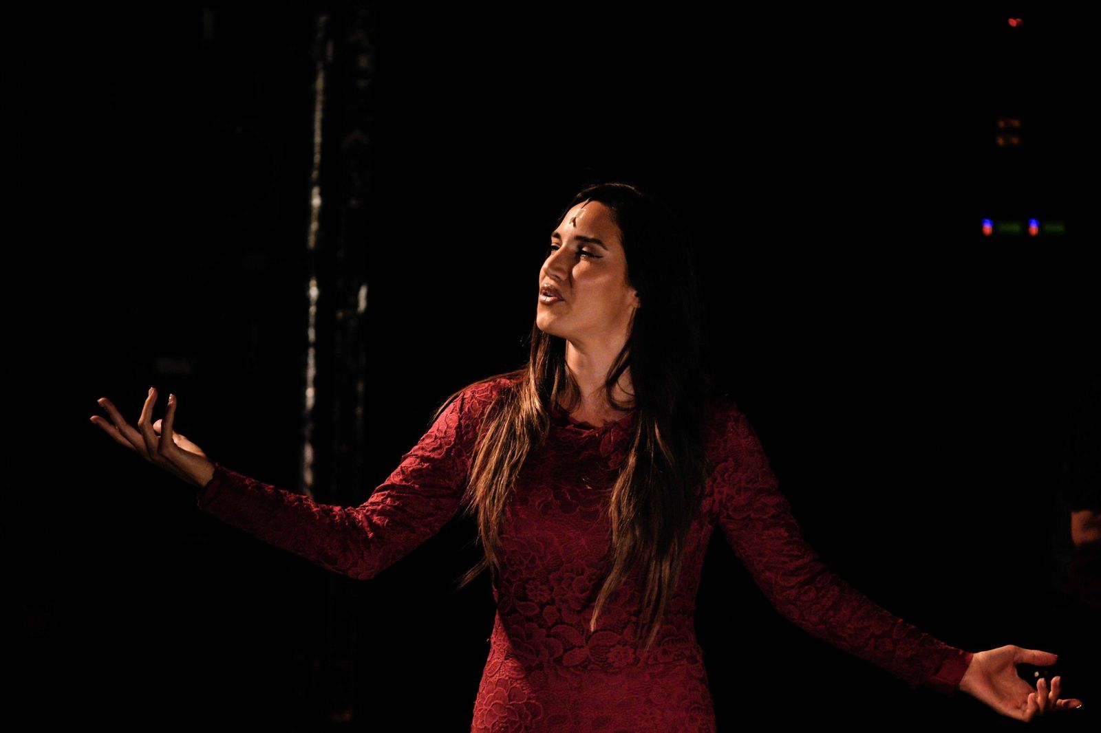 India Martínez, en un momento de la representación.