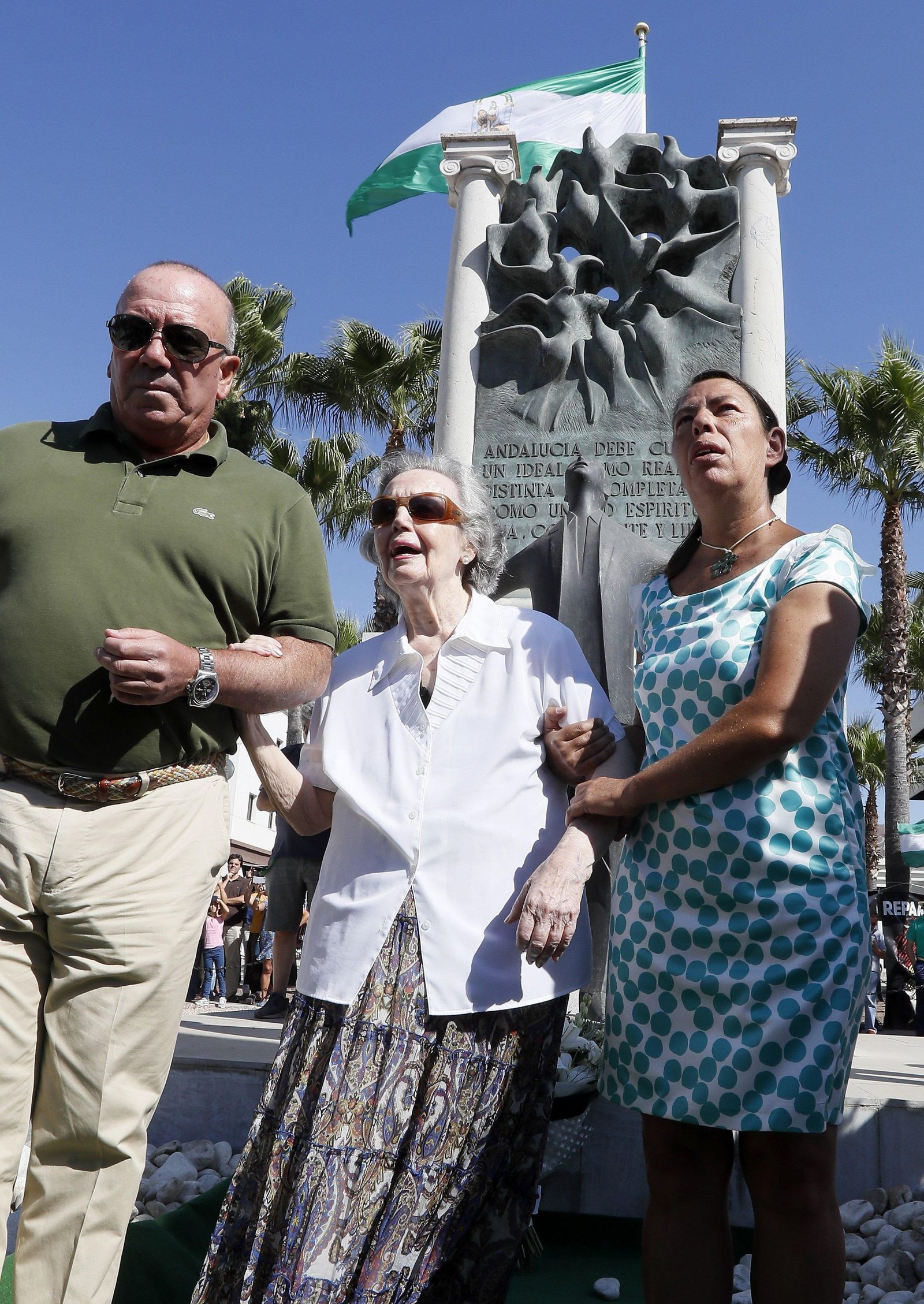 María de los Ángeles Infante, hija de Blas Infante, ayer en el homenaje.