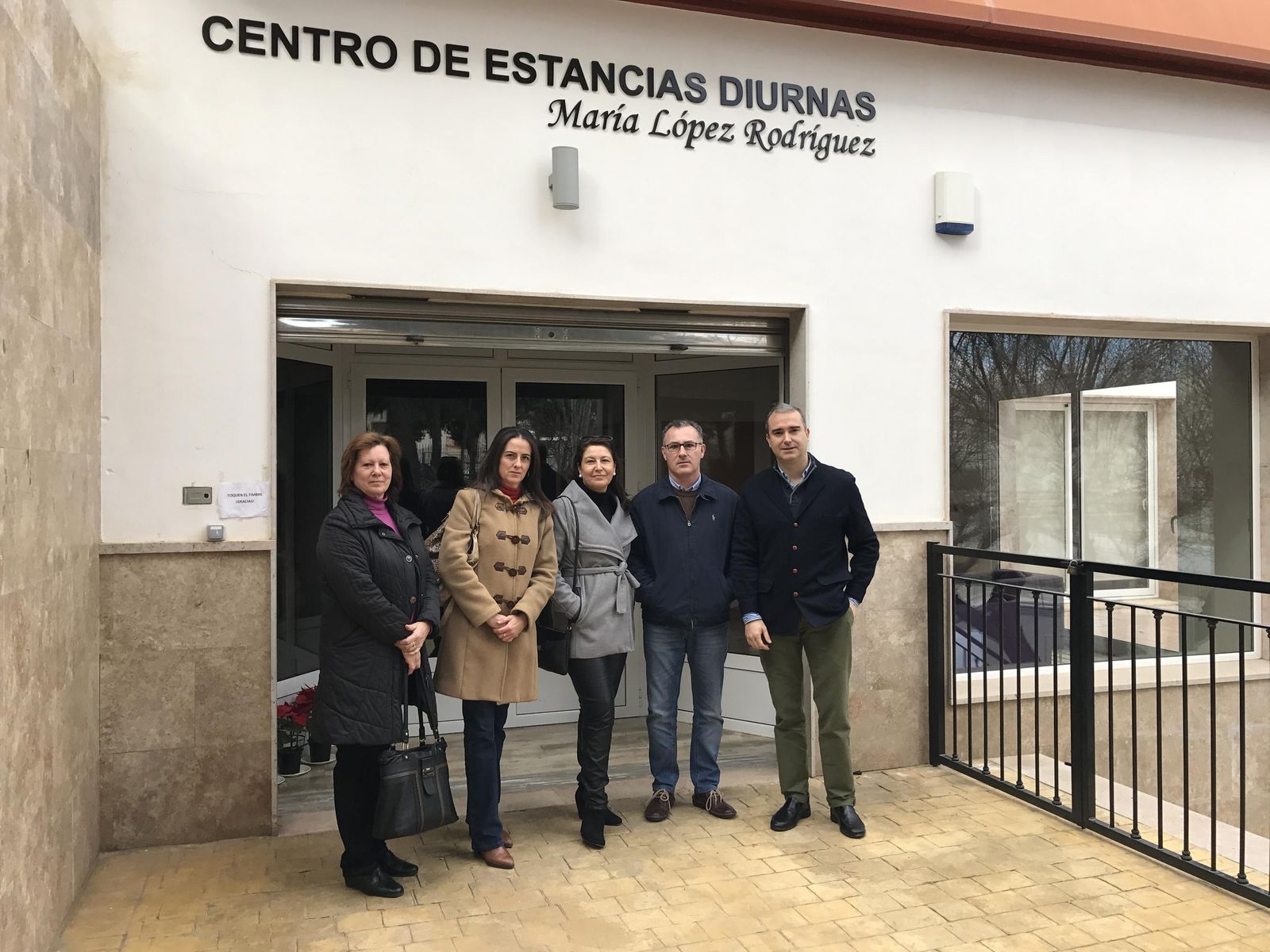 Momento de la visita de Crespo.