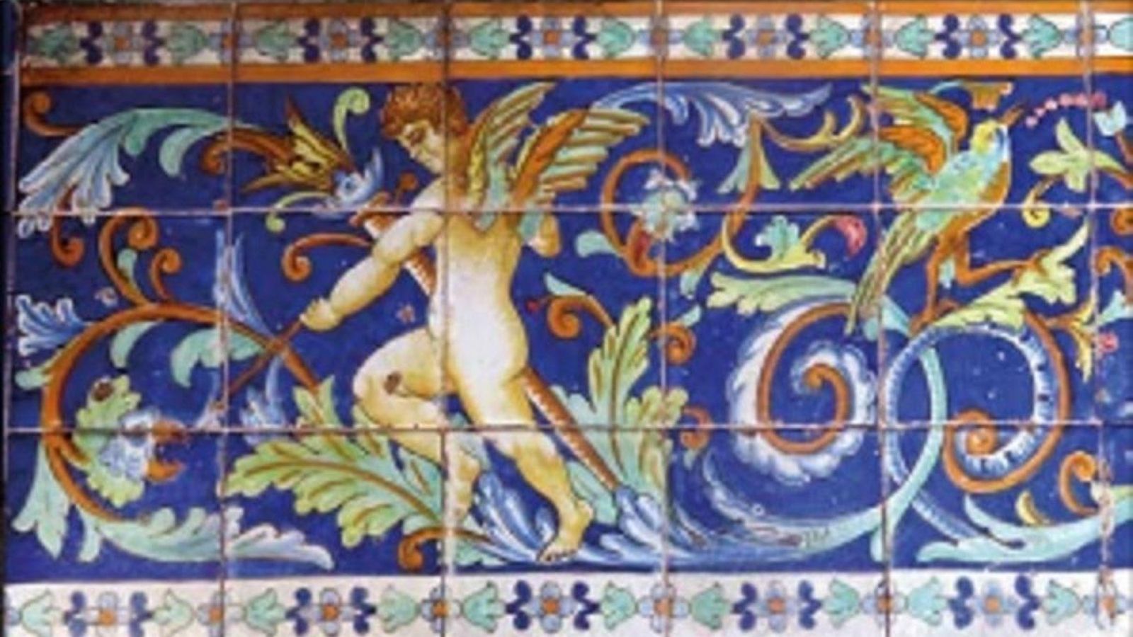 Escena neoplateresca. Asiento de un banco perimetral de la Plaza Alta.