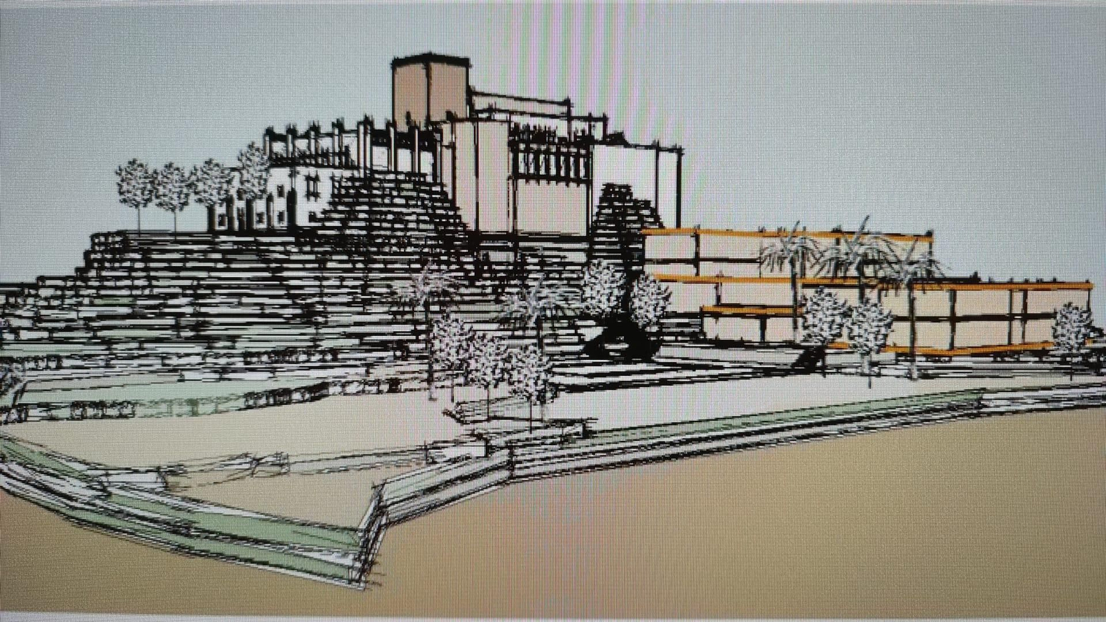 Imagen del proyecto del hotel que impulsa Promociones Zahira en el Castillo de la Albaida.