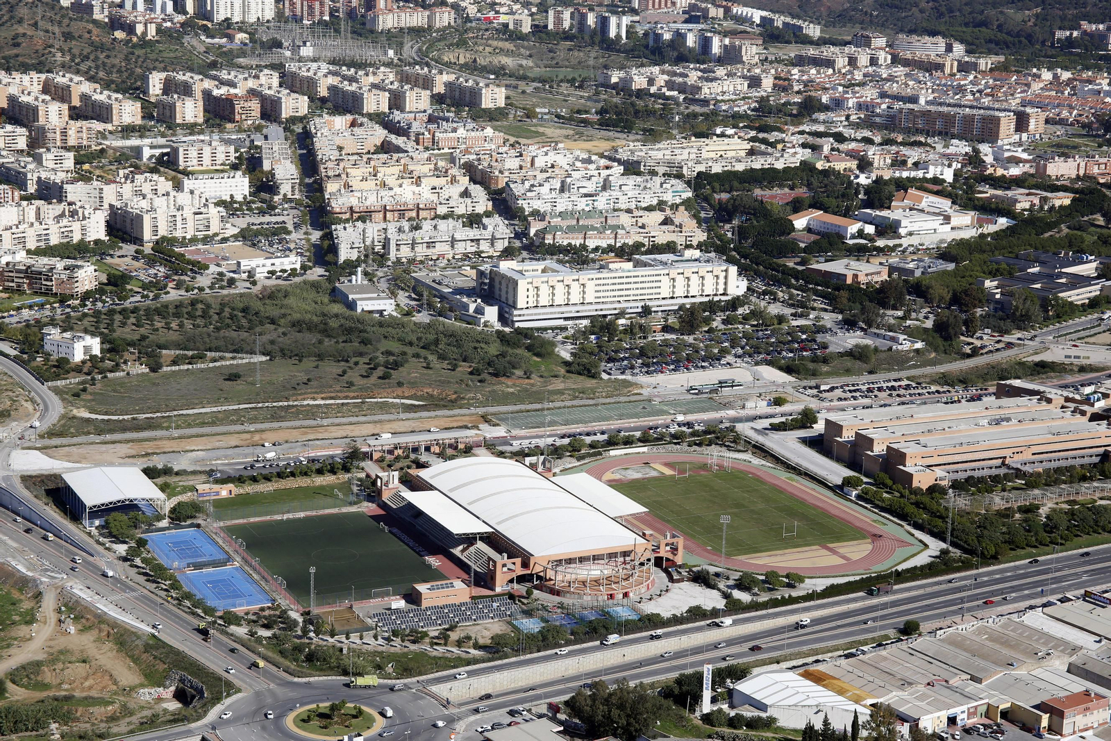 Vista aérea de la zona donde se pretende ejecutar la residencia de estudiantes.