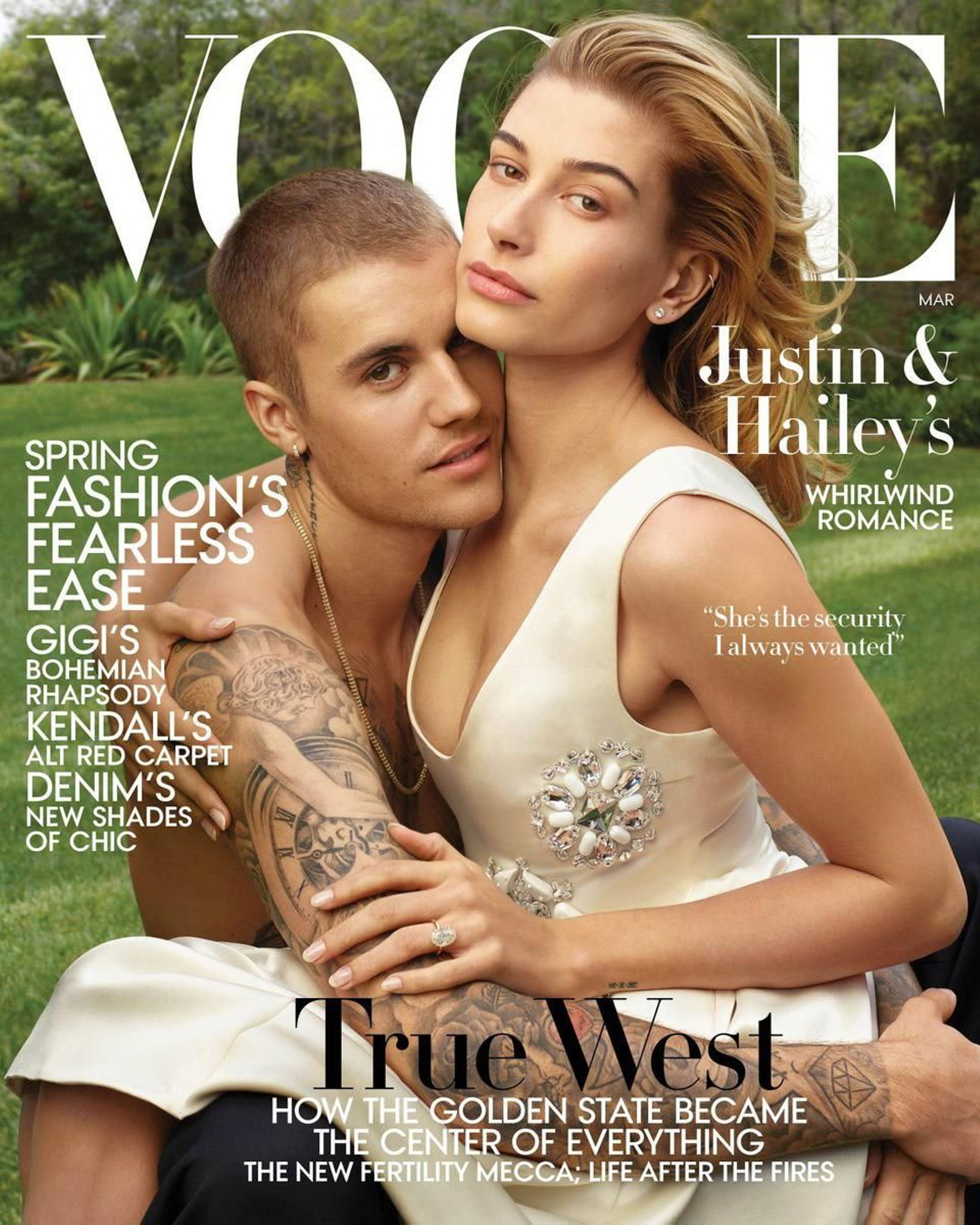 La pareja, en la portada de Vogue.