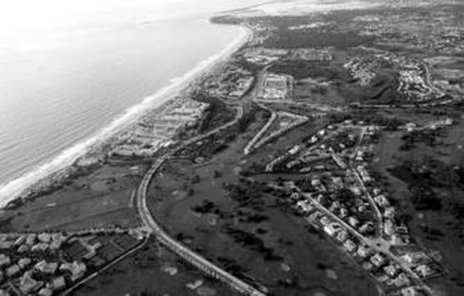 Vista área de la zona de hoteles de Novo Sancti Petri.