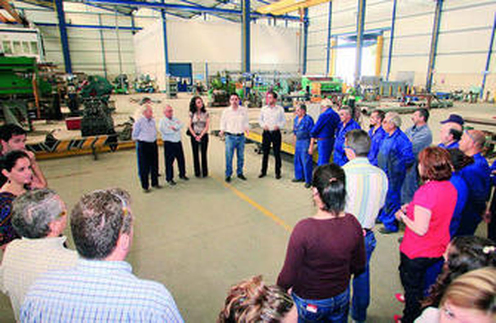 Mario Jiménez expone sus propuestas a los trabajadores de Tamesur.