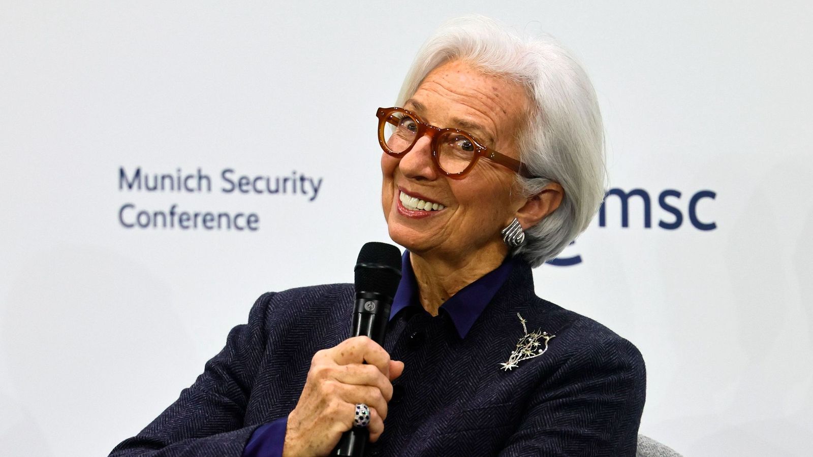 Christine Lagarde, hace una semana, en Munich.