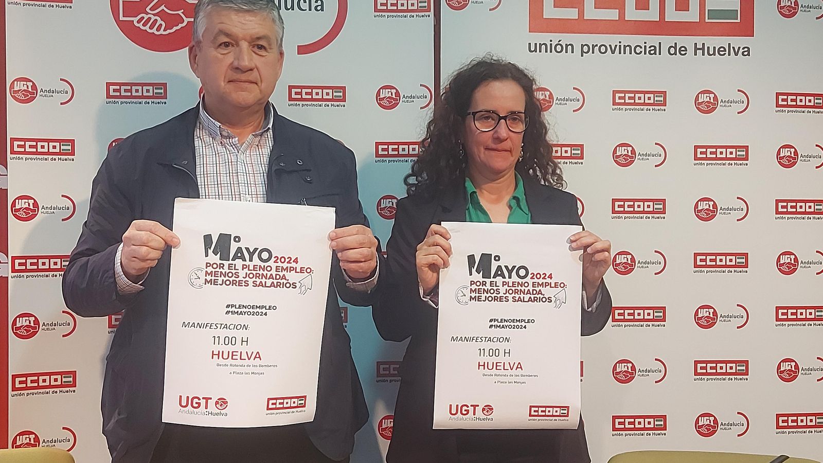 Los secretarios generales de los sindicatos UGT y CCOO, Francisco Gutiérrez y Julia Perea. Los secretarios generales de los sindicatos UGT y CCOO, Francisco Gutiérrez y Julia Perea.