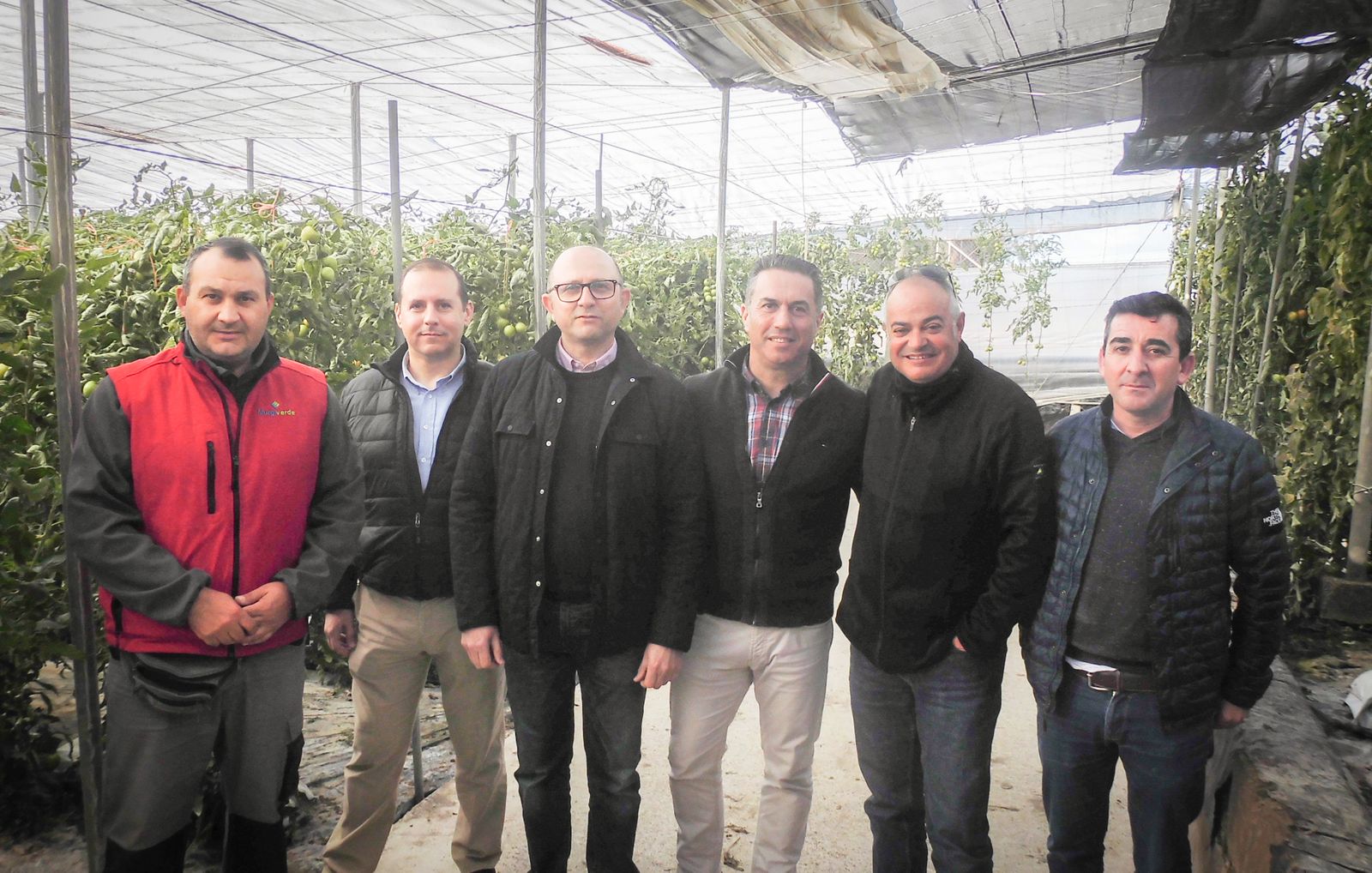 Técnicos y el concejal de Agricultura visitaron un invernadero en El Ejido.