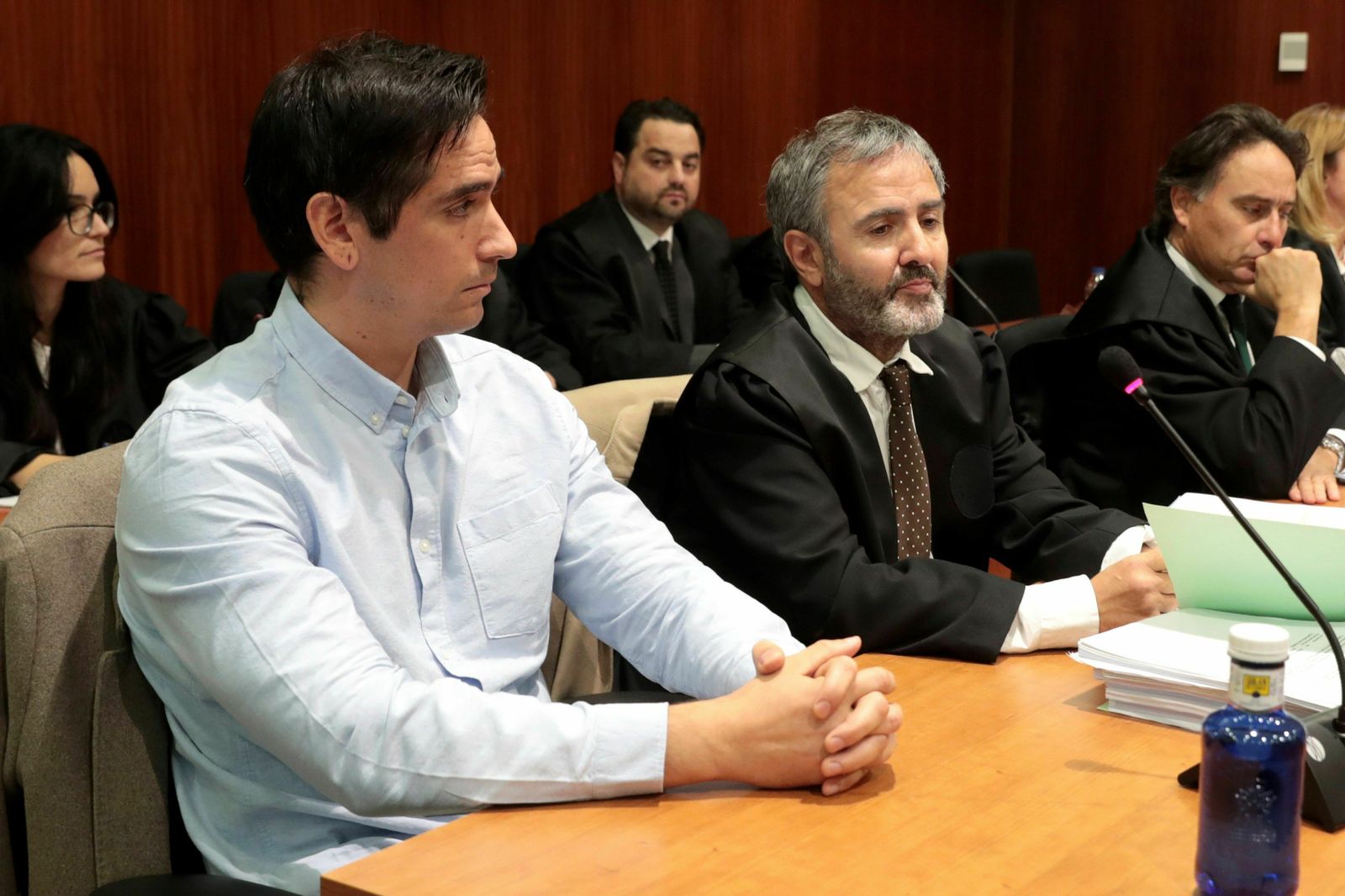 Rodrigo Lanzas, el acusado del crimen de los tirantes, durante el juicio