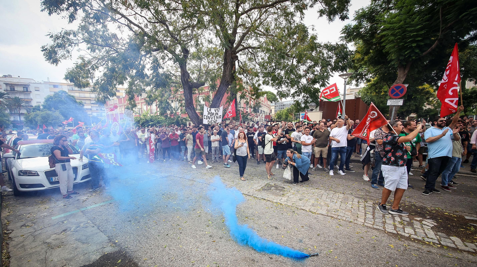 Manifestación de trabajadores de la Vid para pedir un convenio digno