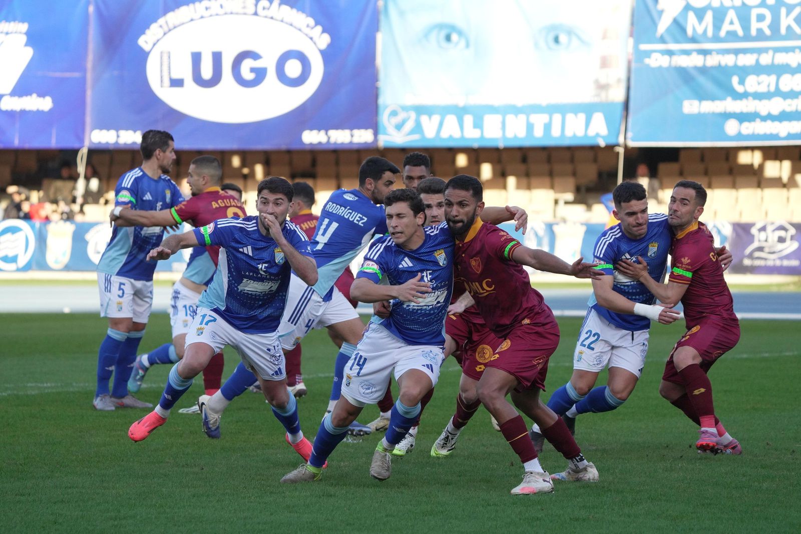 Un momento del partido.