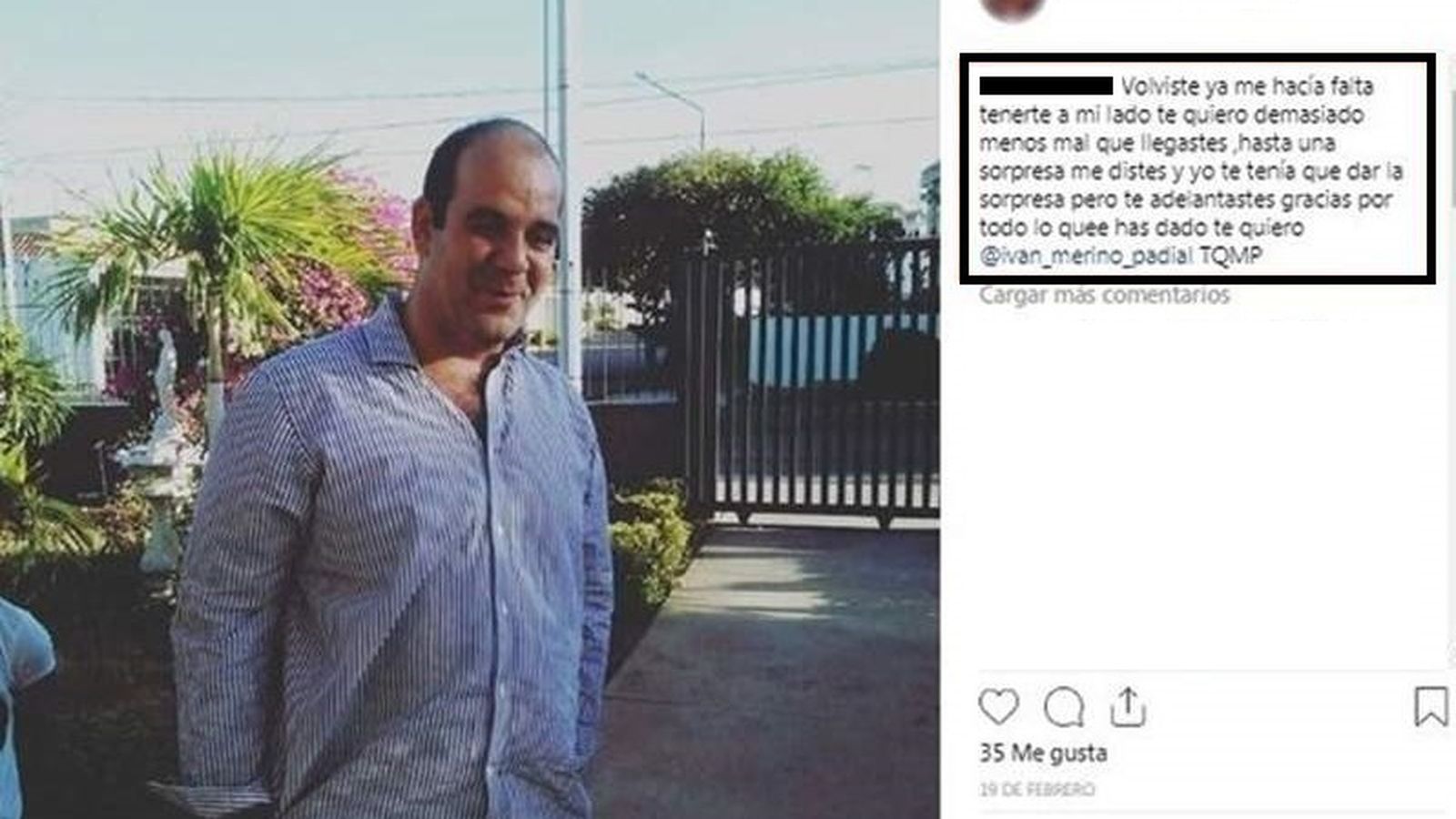 Captura de la publicación en la cuenta de Instagram de la joven