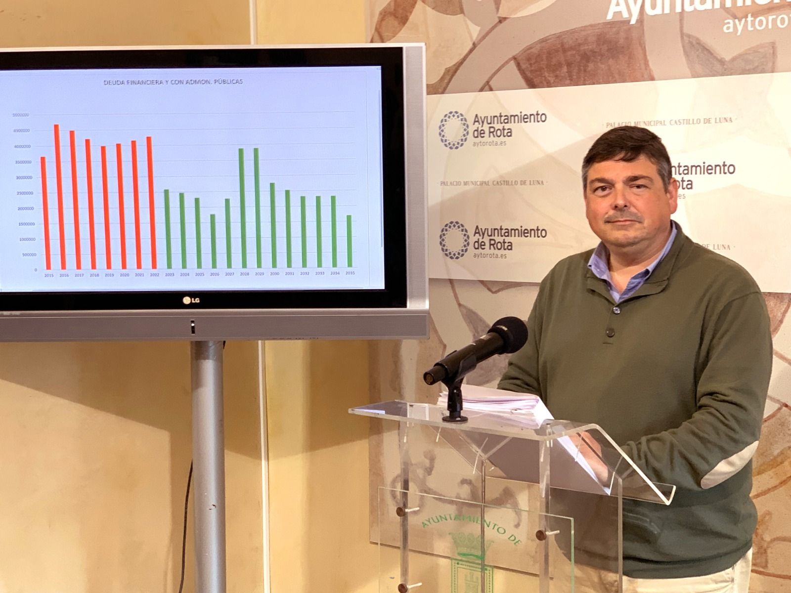 El concejal de Hacienda, Daniel Manrique de Lara, este miércoles en el Ayuntamiento de Rota.