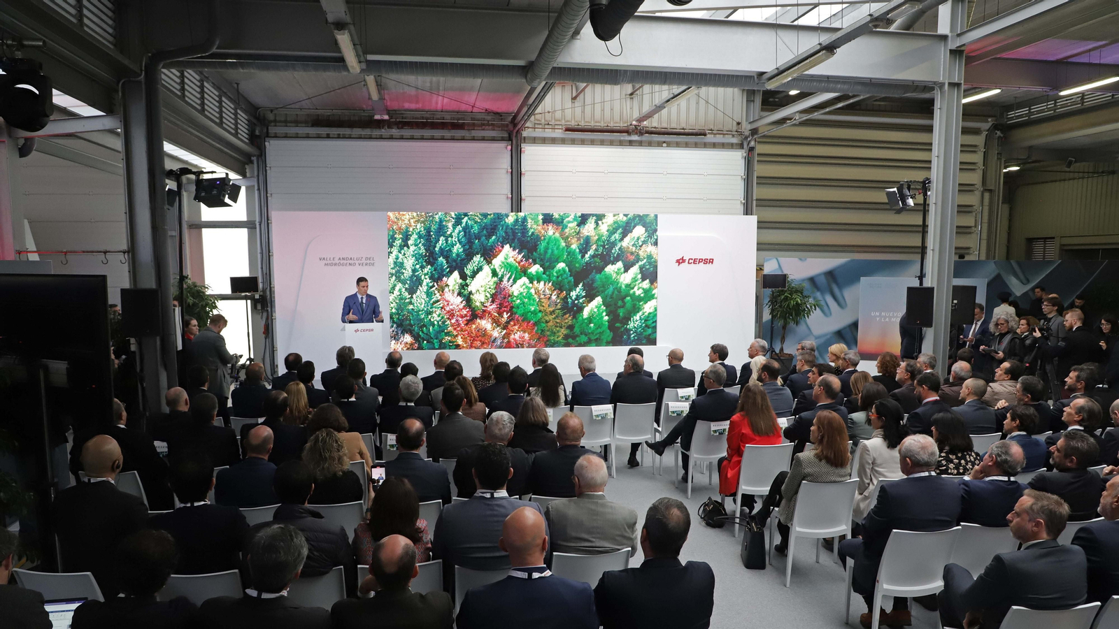 Fotos de la presentación del proyecto Valle andaluz de hidrógeno verde de Cepsa