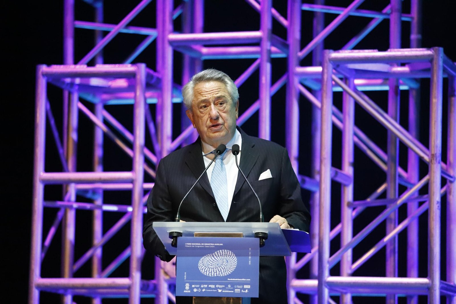 El consejero delegado Atlantic Copper, Javier Targhetta, durante el reciente Foro de la Industria en Huelva.