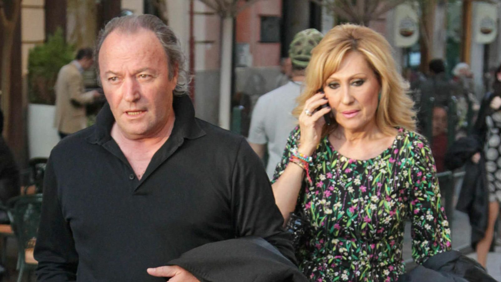 El hermano de Rocío Jurado con su ex, Rosa Benito.