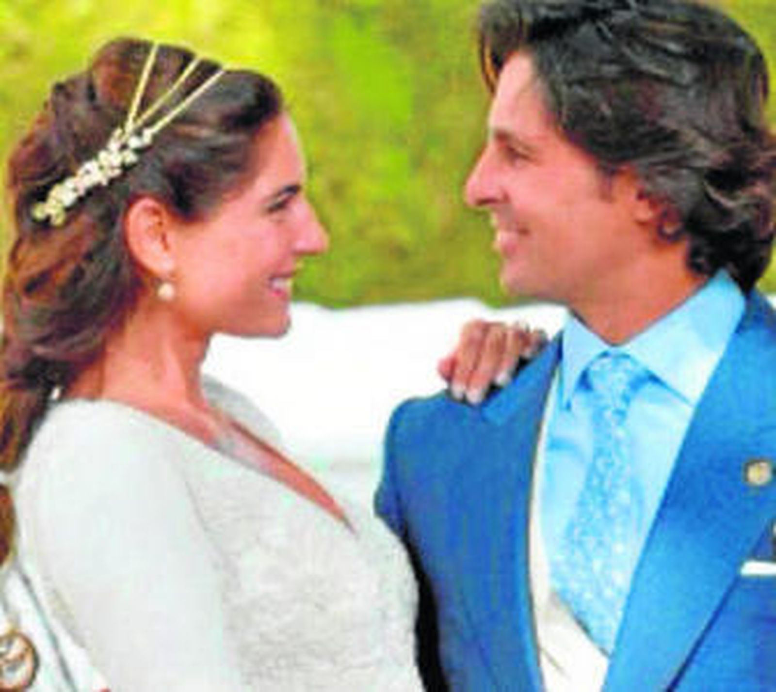 Fran Rivera y Lourdes Montes el día de su enlace civil.