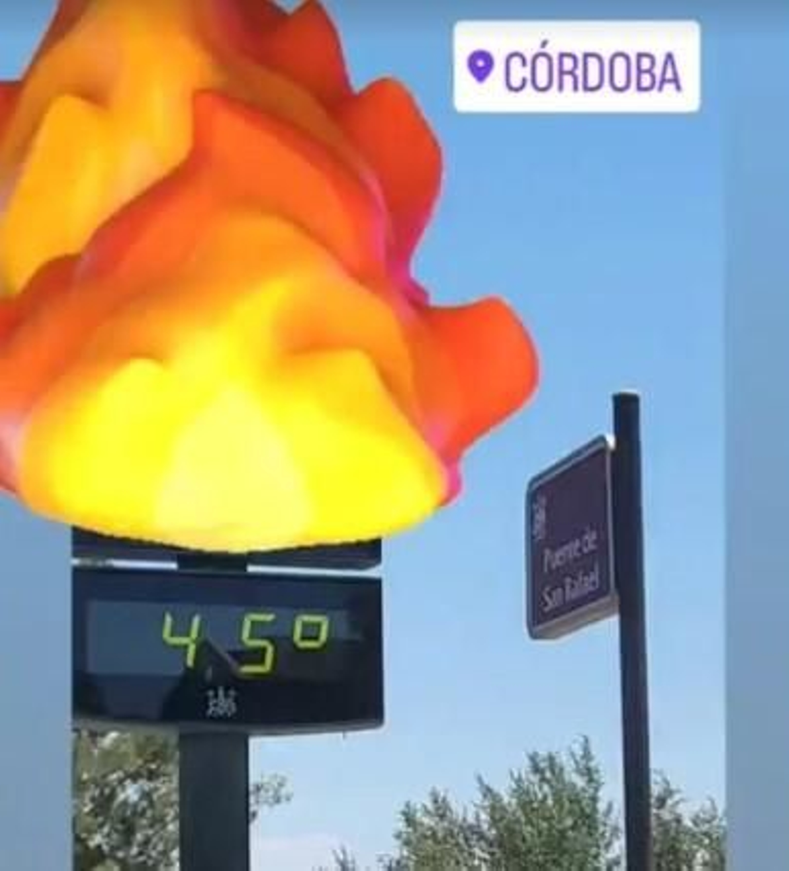 La protagonista de 'Velvet' dejó constancia de su entrada a Córdoba con esta simpática imagen