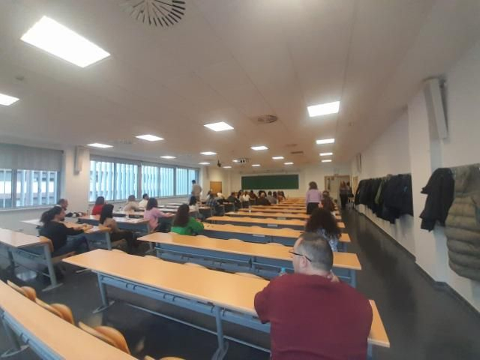 Estudiantes durante el examen el pasado sábado