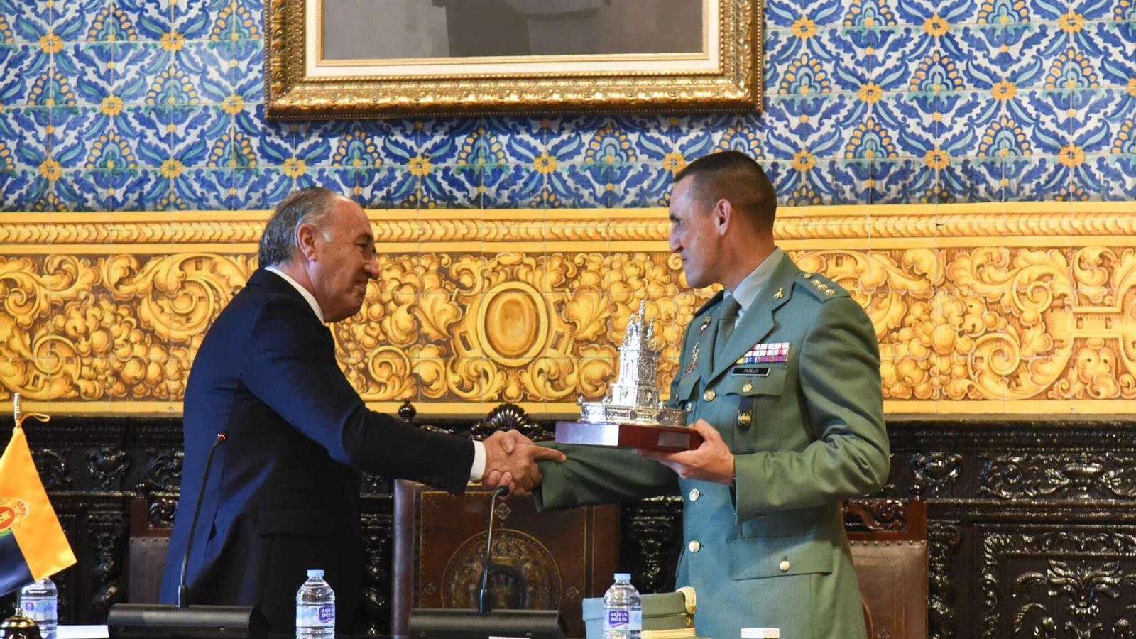 El recibimiento del alcalde, José Ignacio Landaluce.