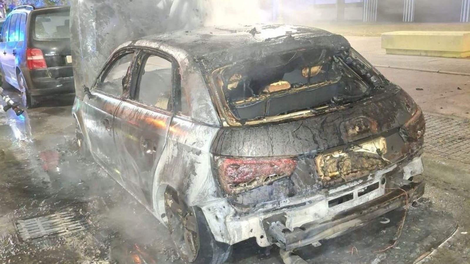 Una imagen del vehículo que resultó afectado.