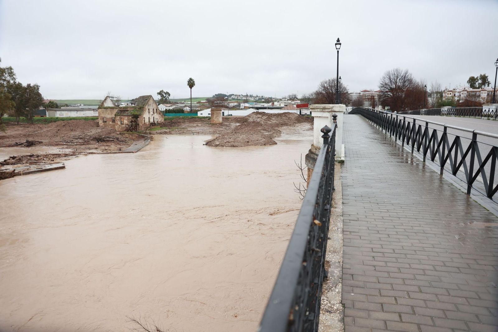 El río Guadalquivir está muy afectado por las inundaciones