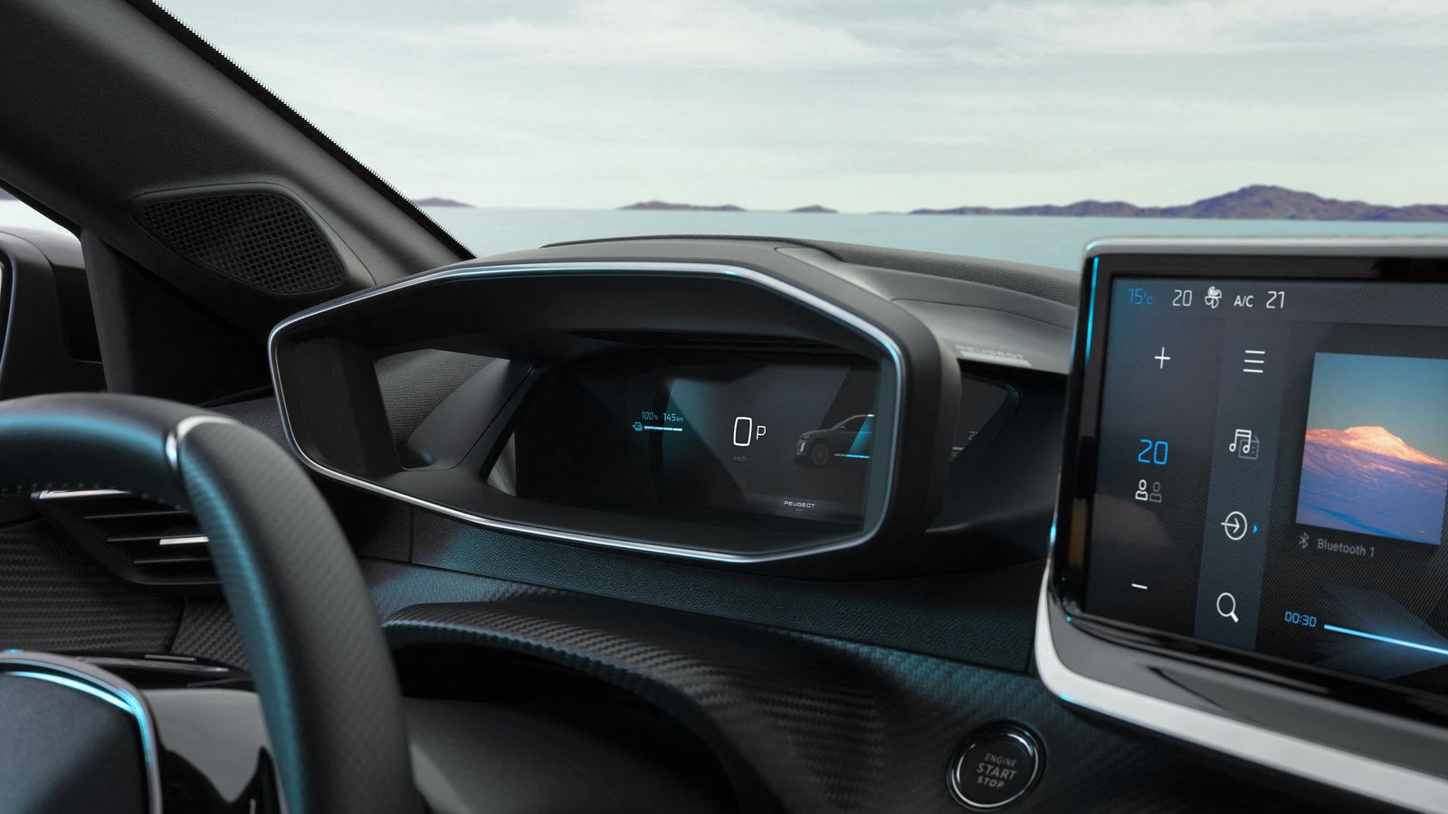 En el caso de los GT la instrumentación es de tipo 3D. Para el Allure también se usa la pantalla integramente digital.