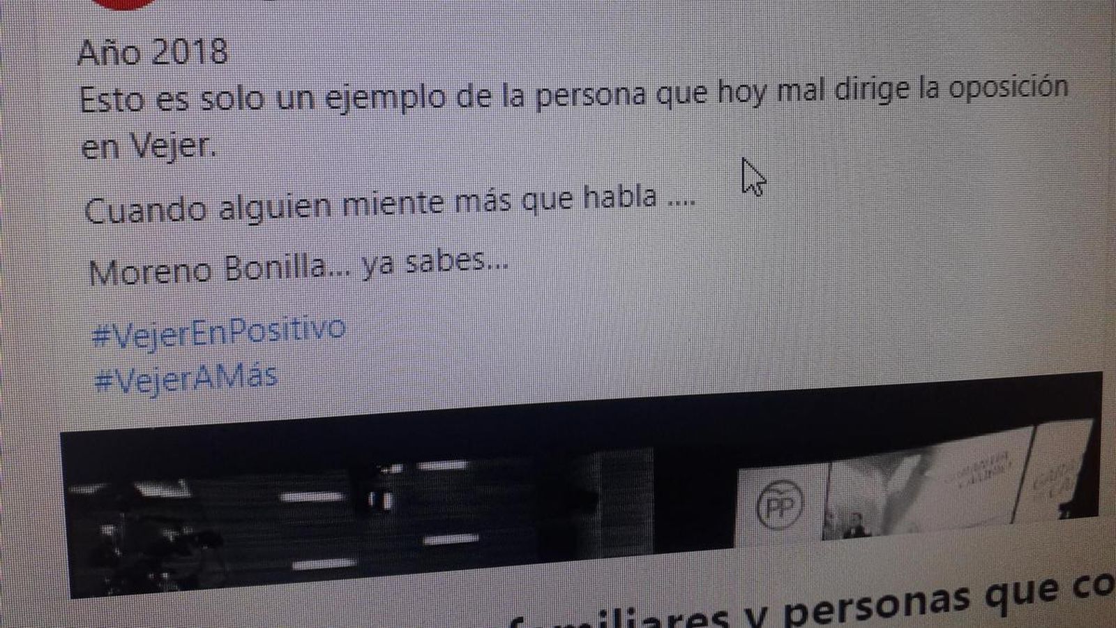 Captura de ayer mismo del Facebook el PSOE de Vejer, con el mismo lema en uno de sus comunicados. Captura de ayer mismo del Facebook el PSOE de Vejer, con el mismo lema en uno de sus comunicados.