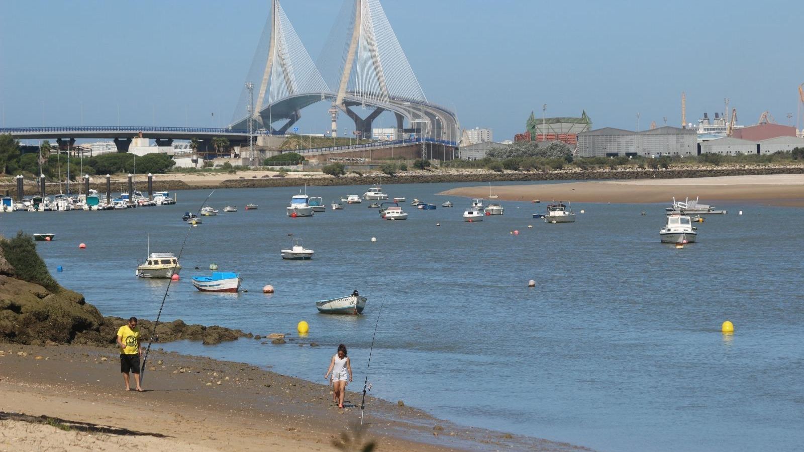 Playa del Río San Pedro, este lunes