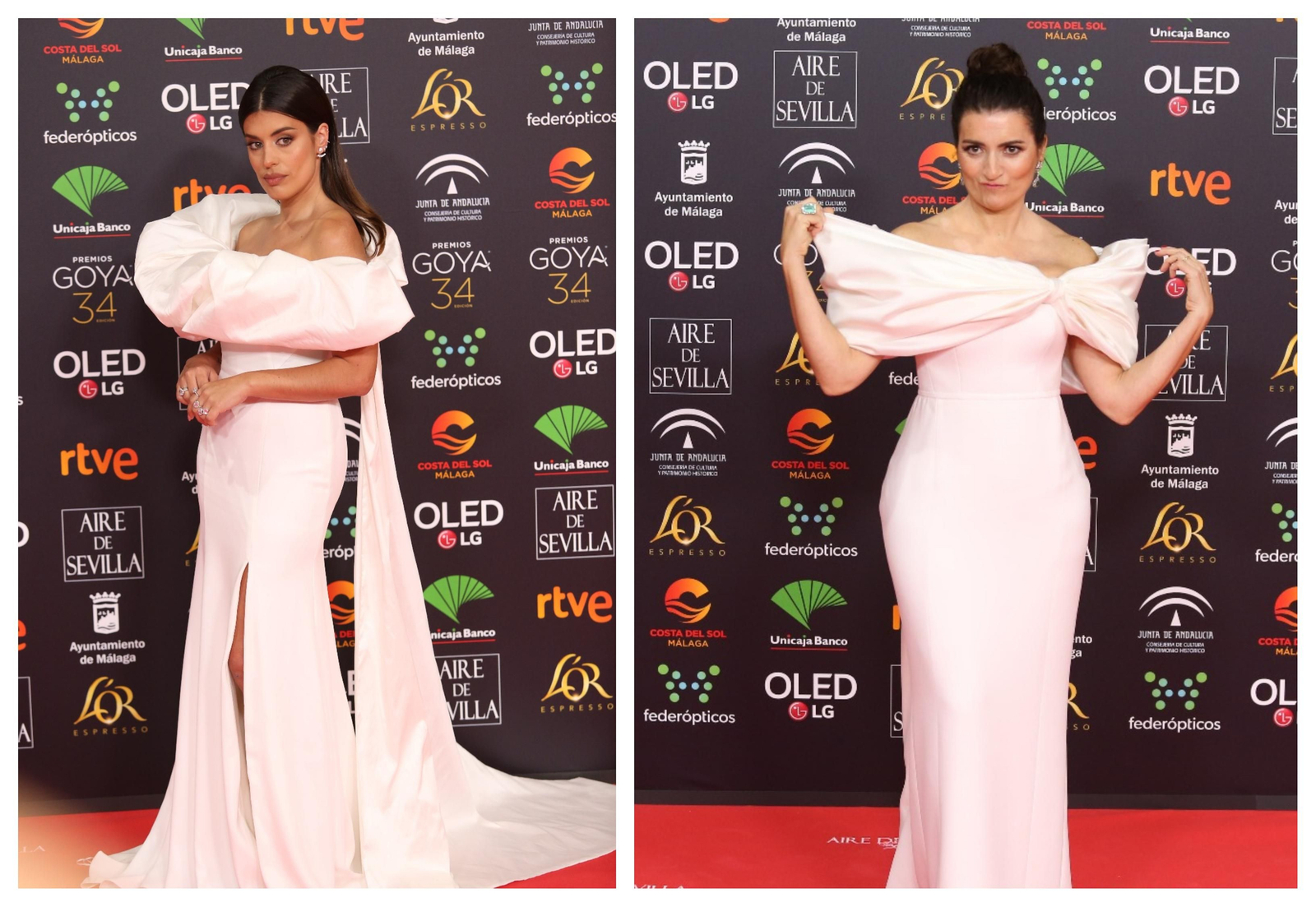 Dulceida y Silvia Abril, con diseños muy parecidos en la alfombra roja de los Goya. Dulceida y Silvia Abril, con diseños muy parecidos en la alfombra roja de los Goya.