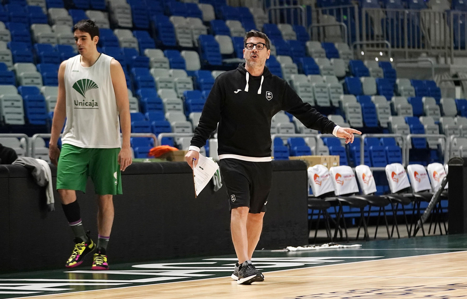 Las fotos del entrenamiento del Unicaja antes del partido ante el Cluj