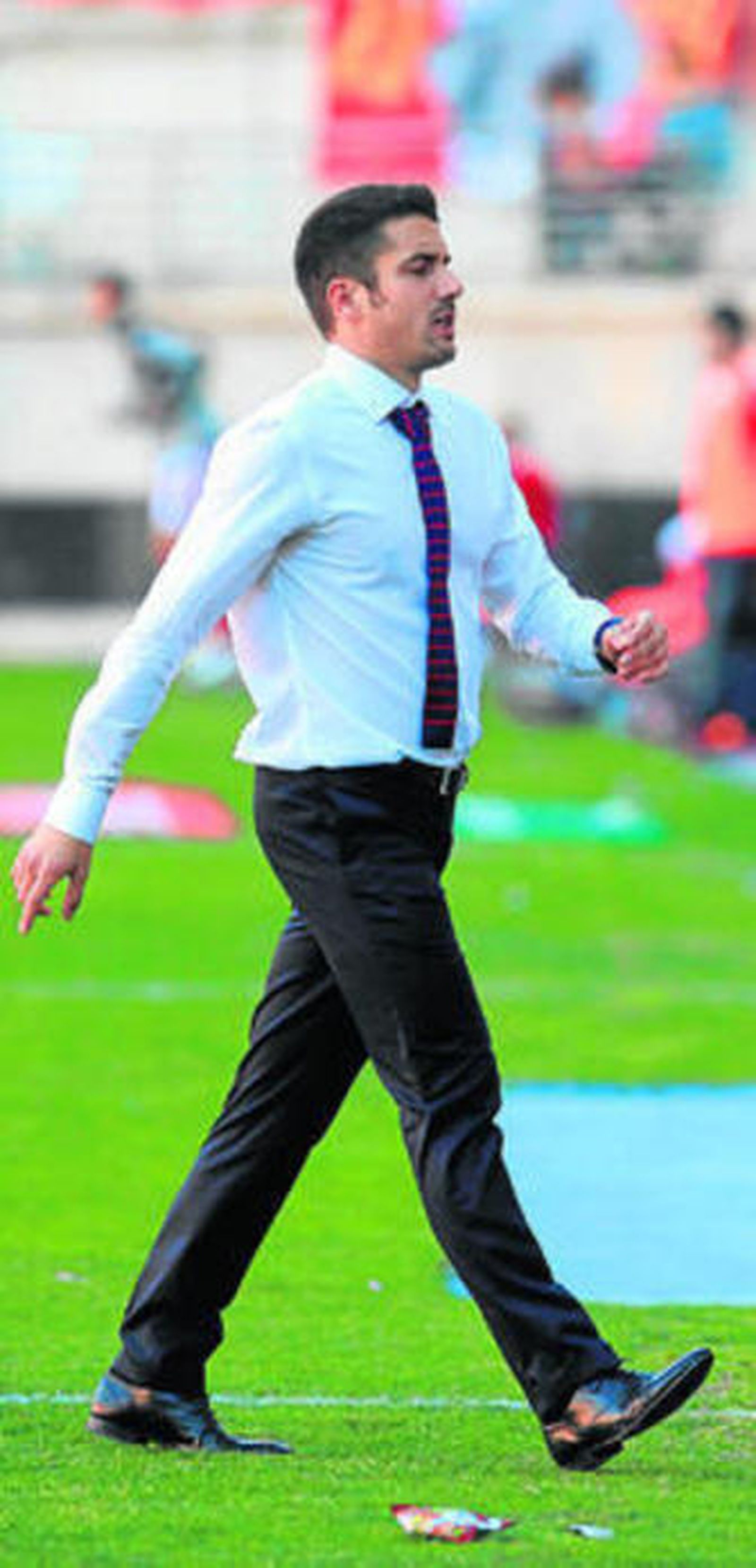 Julio Velázquez, el pasado sábado en la zona técnica de la Condomina.