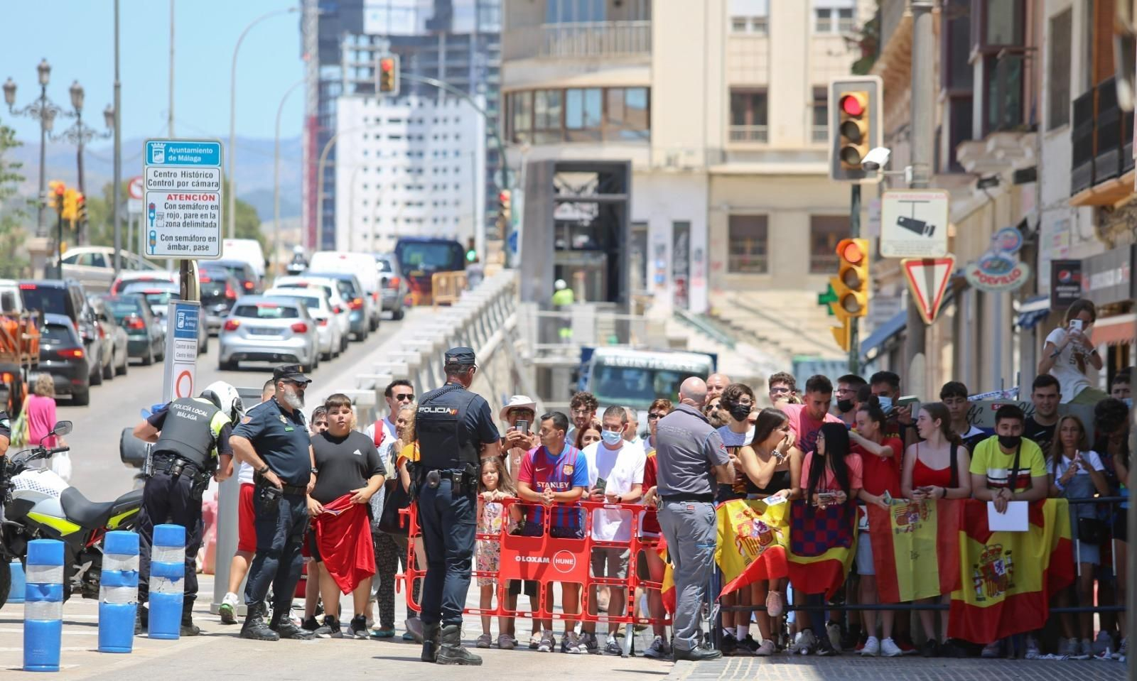 Las fotos de la llegada de la selección española a Málaga.