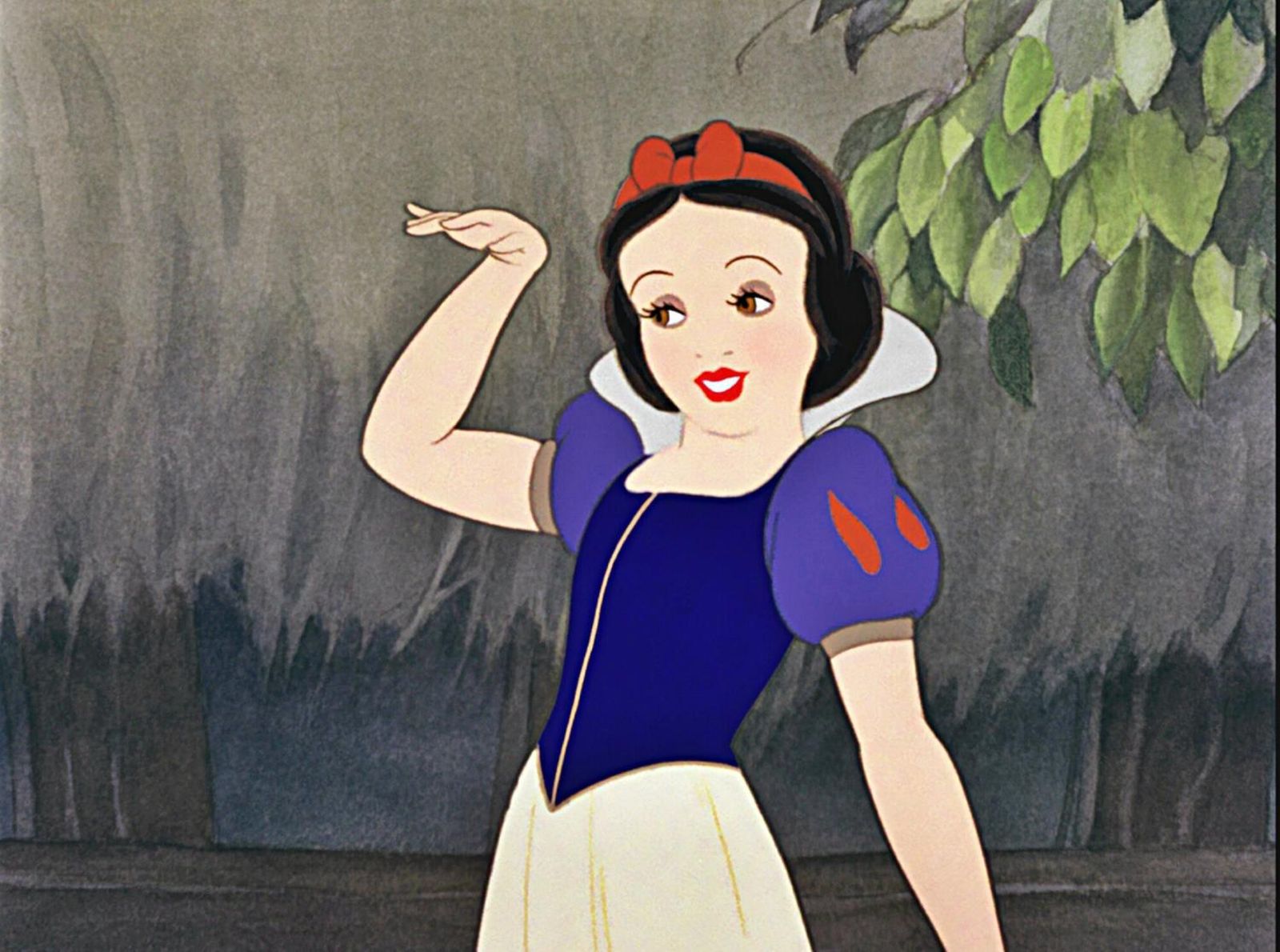 El personaje de Blancanieves, en su versión más popular: la película de Walt Disney.