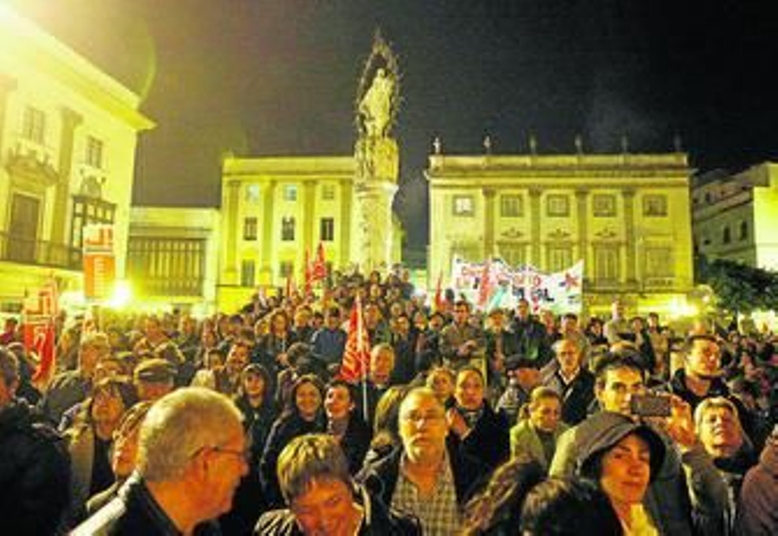 Imagen de la manifestación que se celebró en Jerez contra la reforma laboral hace unas semanas.