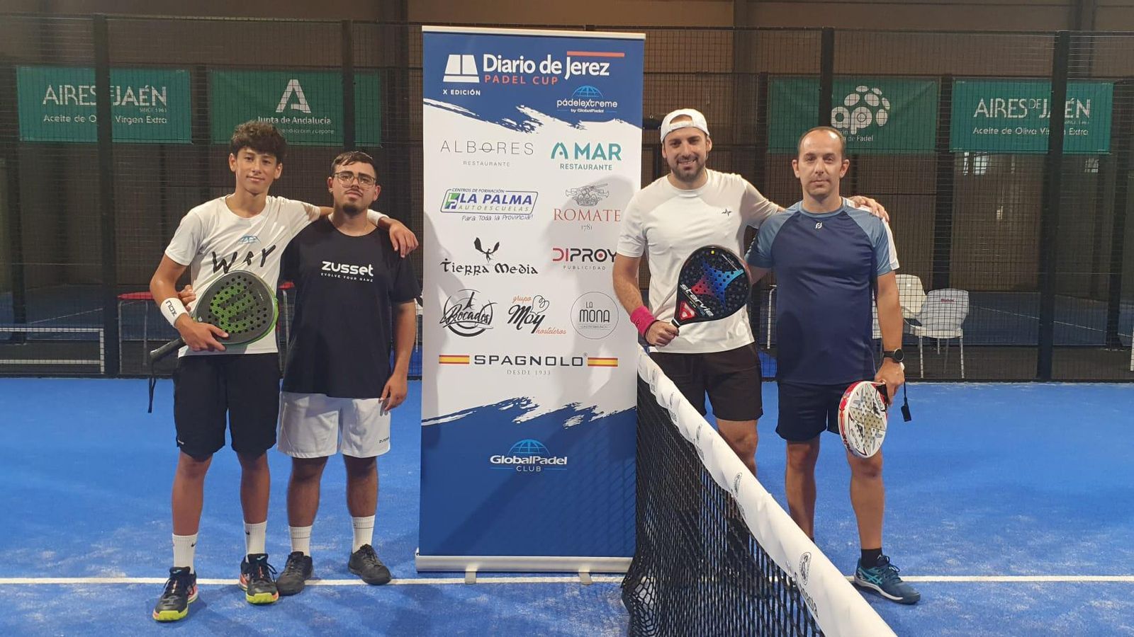 Javi Gomez y Pablo Figueroa contra Juande González y Alejandro Sánchez, de Segunda Categoría.