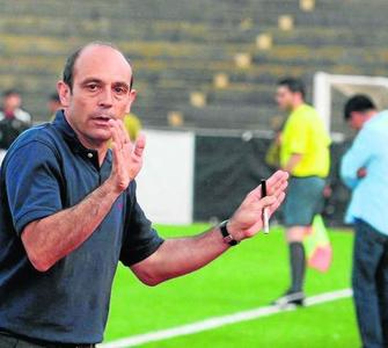 Txema Lumbreras, en el Municipal de La Línea.